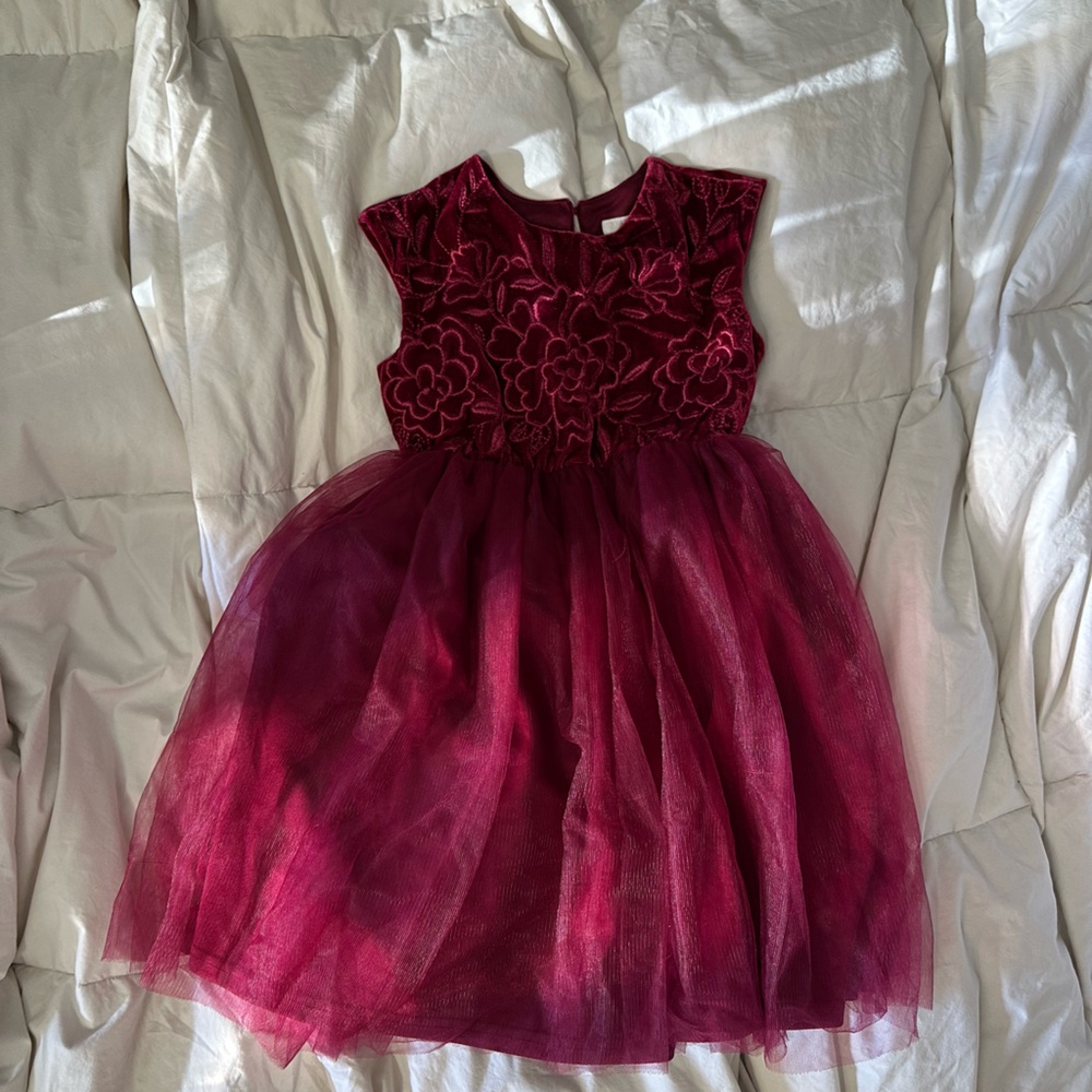 Elegant Burgundy Tulle Skirt